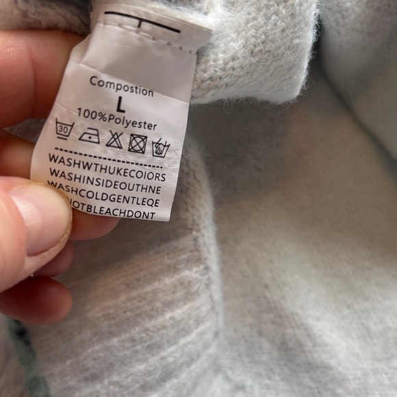 Fun Light Green Chicken Print Sweater - Picture 3 of 3